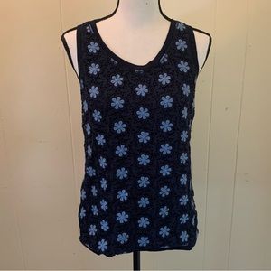 J Crew Boho Navy Blue Tank Top Small